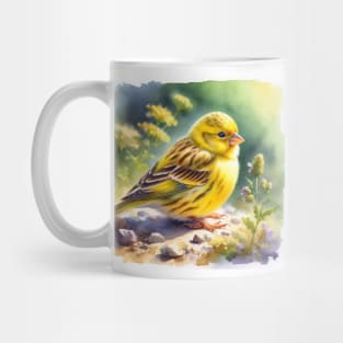 Colorful Canary - Watercolor Bird Mug